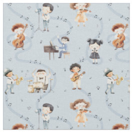 Schulmusikband Notenschild Blau Stoff