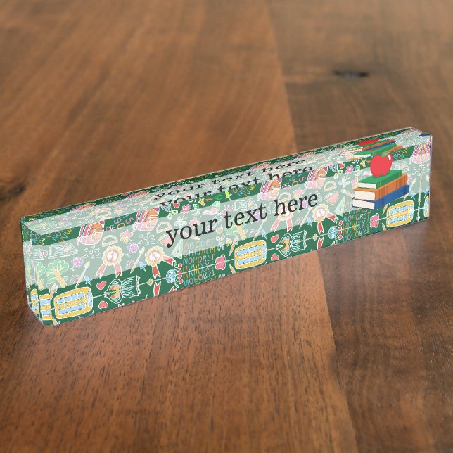 Schulmuster Namensplakette (Seite)