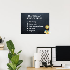 Schulordnung Chalkboard-Klasse Poster