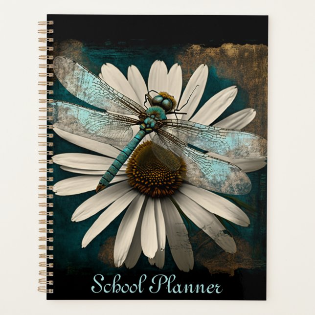 Schulplaner mit Dragonfly & Daisy Planer (Vorderseite)