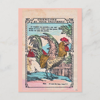 SCHULPREISKARTE "ROOSTER" (1900) POSTKARTE