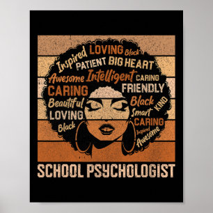 Schulpsychologe Afroamerikanische Schwarze Geschic Poster