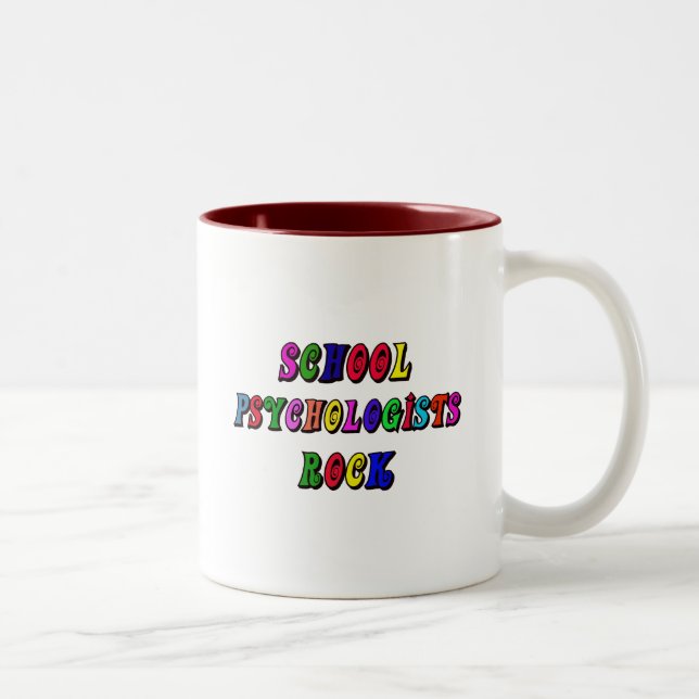 SCHULpsychologe-FELSEN Zweifarbige Tasse (Rechts)