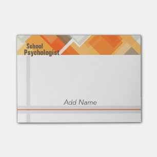 Schulpsychologe-geometrischer Post-it Klebezettel