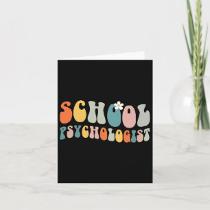 Schulpsychologe Groovy Retro Vintage Psychologe Karte