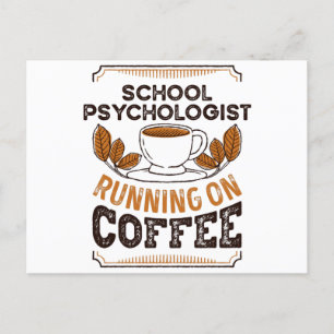 Schulpsychologe läuft auf Coffee Caffeine Gif Postkarte