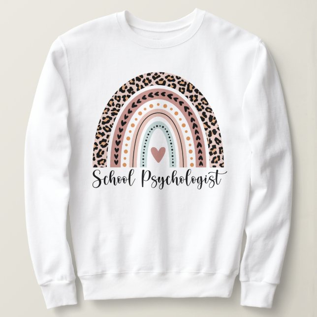 Schulpsychologe Regenbogen, Schulpsychologie Sweatshirt (Design vorne)