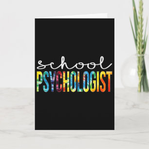 Schulpsychologe Tie Dye Würdigungstag Byck Karte