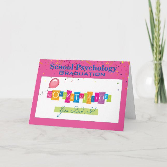 Schulpsychologie-Abschluss-Karte Karte (Vorderseite)