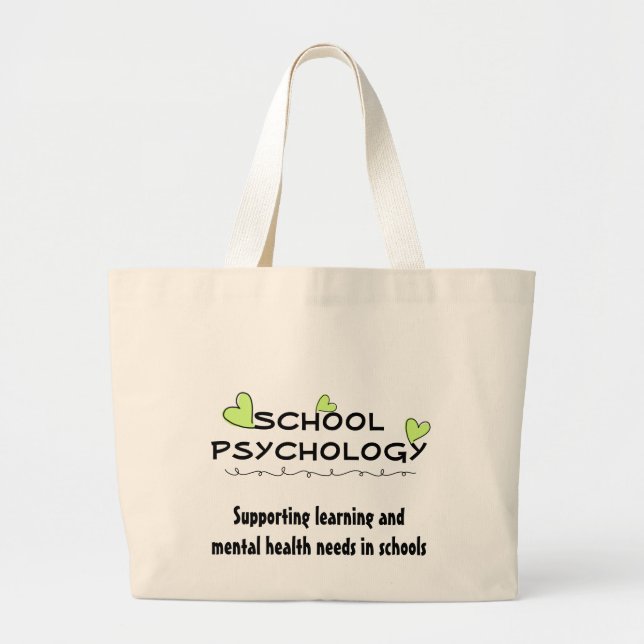 Schulpsychologie-Keimungs-Herz-Tasche Jumbo Stoffbeutel (Vorne)
