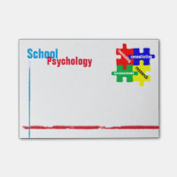 Schulpsychologie-Puzzlespiel-Post-Itanmerkungen