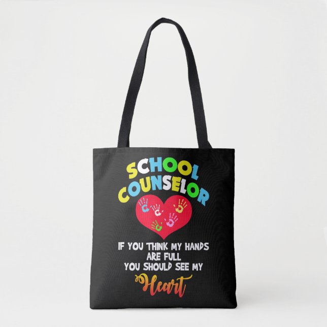 Schulratgeber-volle Herz-Anerkennungs-Geschenkidee Tasche (Vorderseite)