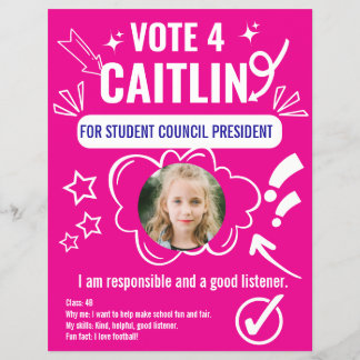 Schulrats-Wahlvorlage für Kinder  Flyer