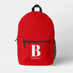 Schulrucksack mit dem ersten Buchstaben des Namens Bedruckter Rucksack