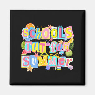 Schulschluss für den Sommer Lehrer Schüler letzter Magnet