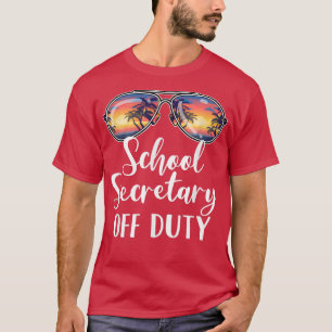 Schulsekretär für Sonnenbrille Sonnenuntergang T-Shirt
