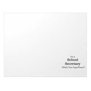 Schulsekretär Notizblock