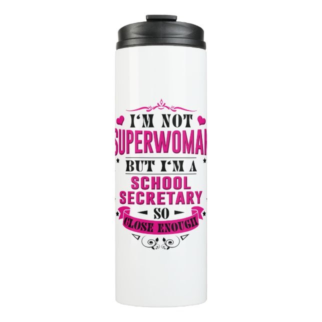 Schulsekretär Tumbler Funny Gift für Frauen Thermosbecher (Vorderseite)
