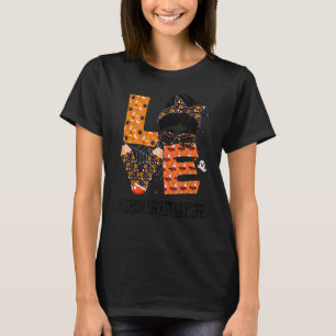 Schulsekretärin Liebe Messy Bun Pumpkin Women Hall T-Shirt