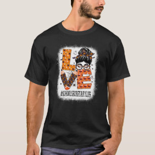 Schulsekretärin Liebe Messy Bun Pumpkin Women Hall T-Shirt