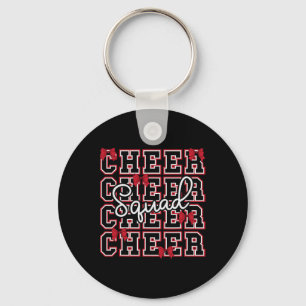 Schulsport Cheerleader Cheerleading Rote Schleife Schlüsselanhänger