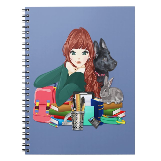 Schulstudio Buddies Furry Friends Notebook, ZKOA Notizblock (Vorderseite)