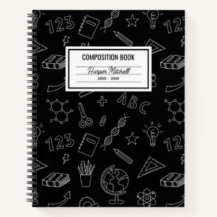 Schulsymbole für benutzerdefinierte Notebook-Zusam Notizbuch