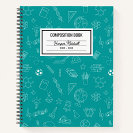Schulsymbole für benutzerdefinierte Notebook-Zusam Notizbuch