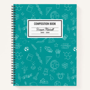 Schulsymbole für benutzerdefinierte Notebook-Zusam Notizbuch