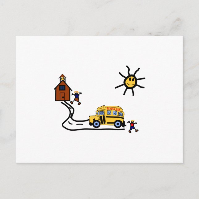Schulszene Postkarte (Vorderseite)