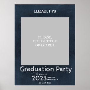 Schultafel-Abitur-Foto-Gratulations-Foto-Requisite Poster