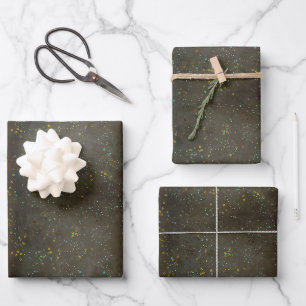 Schultafel Gold Silber Sterne Sternbild Himmel Geschenkpapier Set