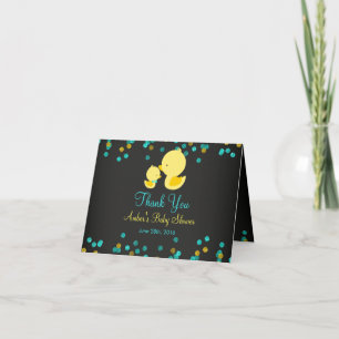 Schultafel-Gummiente-Baby-Shower-Dankeskarten Dankeskarte