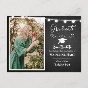 Schultafellichter Vintage Absolvent Termin merke Postkarte