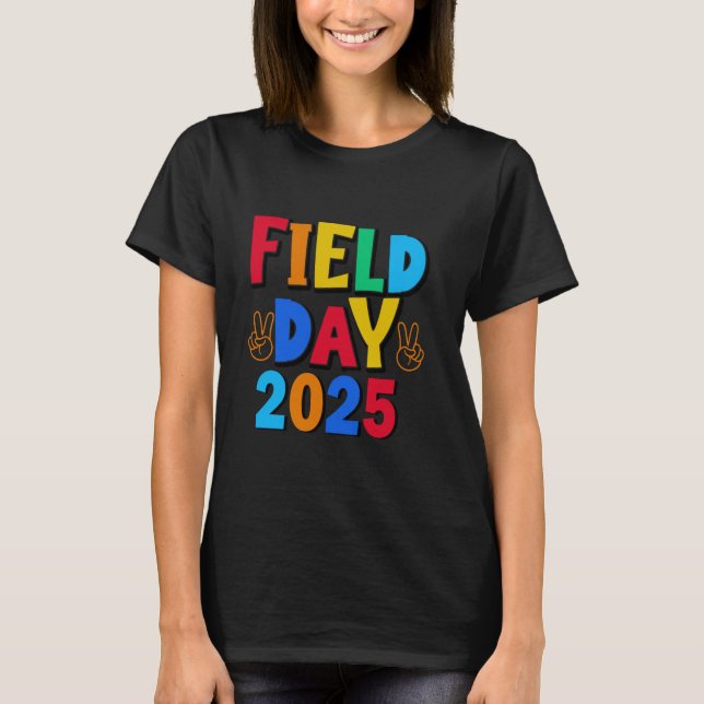 Schultag 2025 Kinderspielplatz-Tag T-Shirt (Vorderseite)