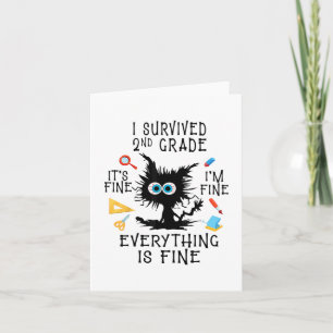 Schultag Abschluss ich überlebte 2. Karte