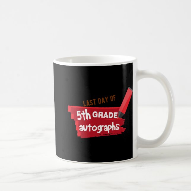 Schultag Autograph Elementarstufe 5. Klasse Kaffeetasse (Rechts)