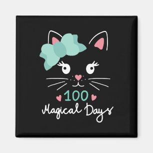 Schultag Katze 100 Magische Tage Lehrer G Magnet