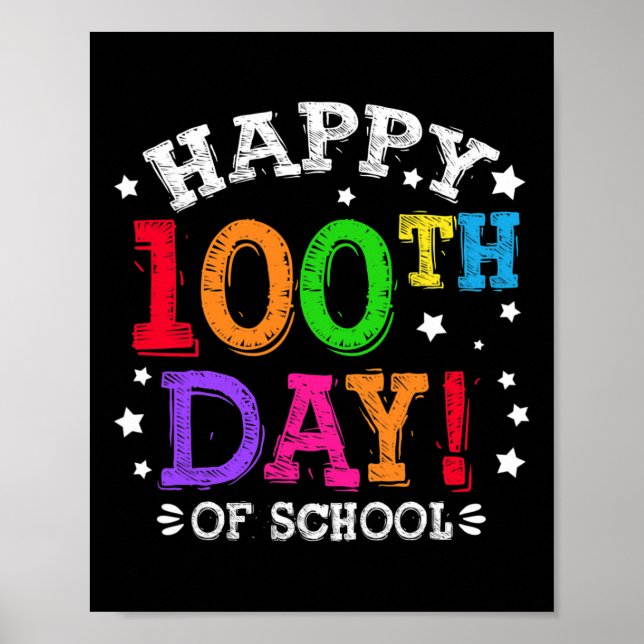 Schultag Kinder 100 Tage 7 Poster (Vorne)