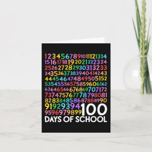 Schultag Kinder 100 Tage Mathematik Zahl Karte