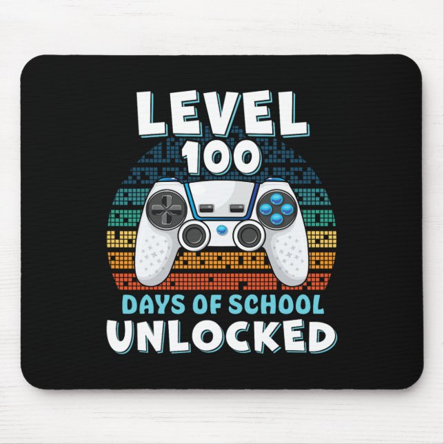 Schultag Mädchen Kinder 100 Tage Schule Mousepad (Vorne)