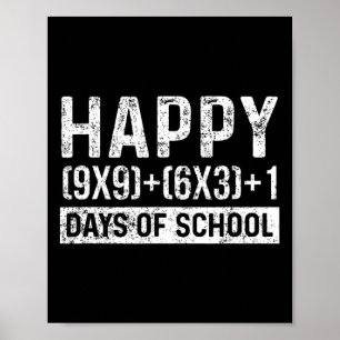 Schultag Mathematiklehrer Student Vintag Poster