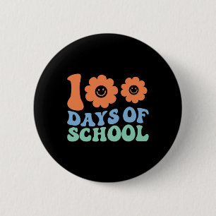 Schultage 70er Retro Groovy Lehrer Student Button