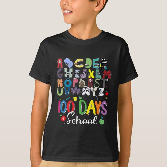 Schultage Alphabet Lore Abc T-Shirt (Vorderseite)