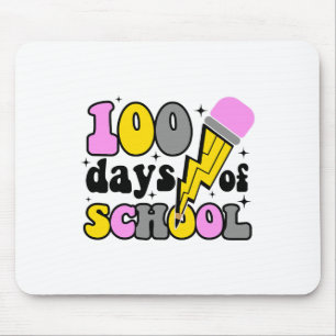 Schultage Blitz Bolt Stift Lehrer 100. Mousepad