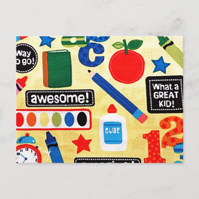 Schultagen - Drucken Postkarte (Vorderseite)