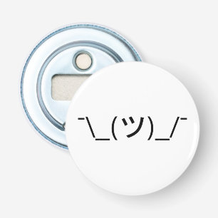 Schulterzucken-Emoticon ¯\_(ツ)_/¯ Japanisches Kaom Flaschenöffner