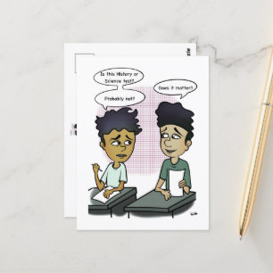 Schultest Funny Postcard Postkarte