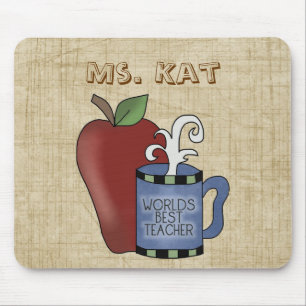 Schulthema-bester Lehrer-Apple-Spaß Mousepad