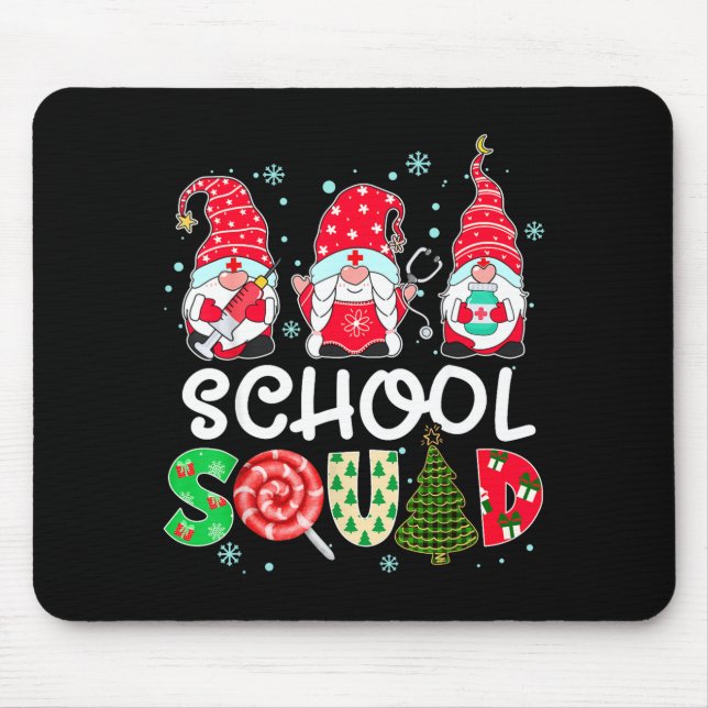 Schultrupp Zwergenkrankenschwester Stethoskop Weih Mousepad (Vorne)